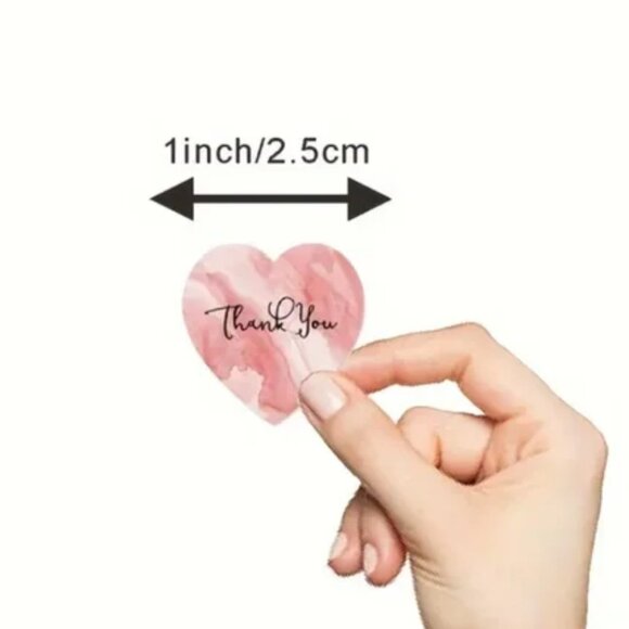 Heart shape thank u stickers 500 count - Picture 5 of 5